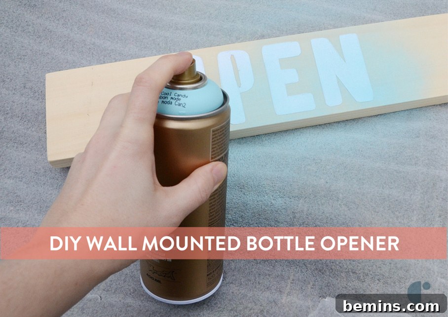 DIY Wall Mounted Bottle Opener
