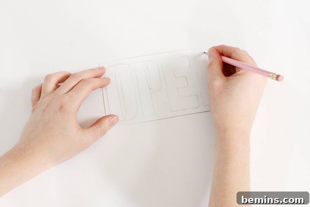 Drawing Lettering Stencil