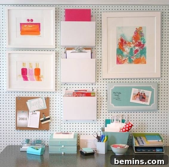 Desk De-Clutter: 10 Creative DIY Storage Solutions 11 Pegboard Organizer DIY Desk Storage