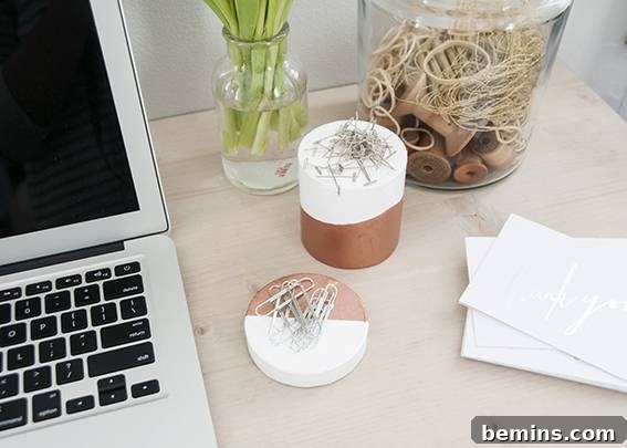Desk De-Clutter: 10 Creative DIY Storage Solutions 9 Colorblocked Magnetic Accessories DIY Desk Storage