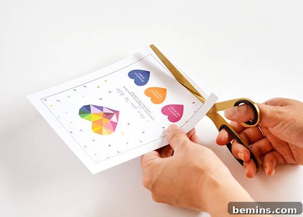 Crafting Personalized Valentine's Day Scratch-Off Cards 10 Customizing the printable Valentine's card template