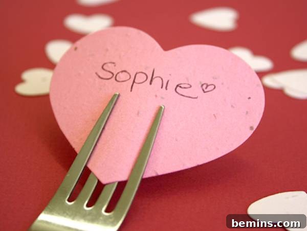 Heart in fork Valentine from Botanical Paper Works