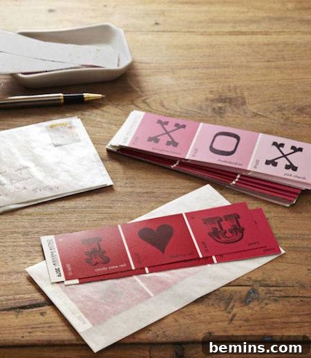 Paint Chip Valentine's from Country Living