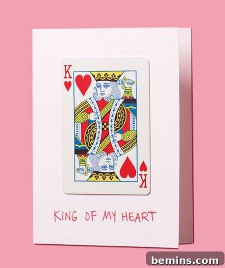 King of Hearts Valentine from Real Simple