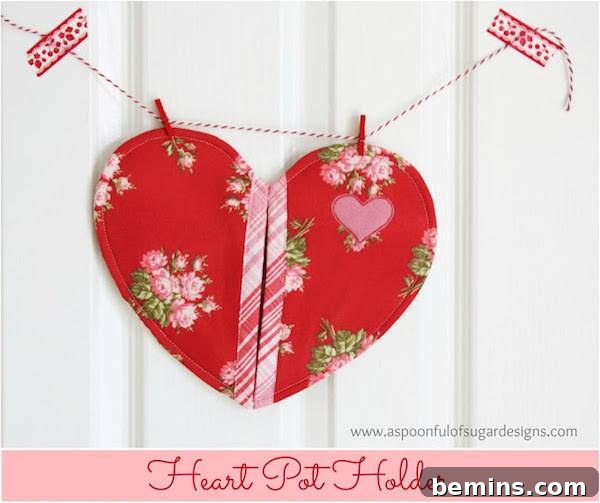Lovely Heart Potholder 
