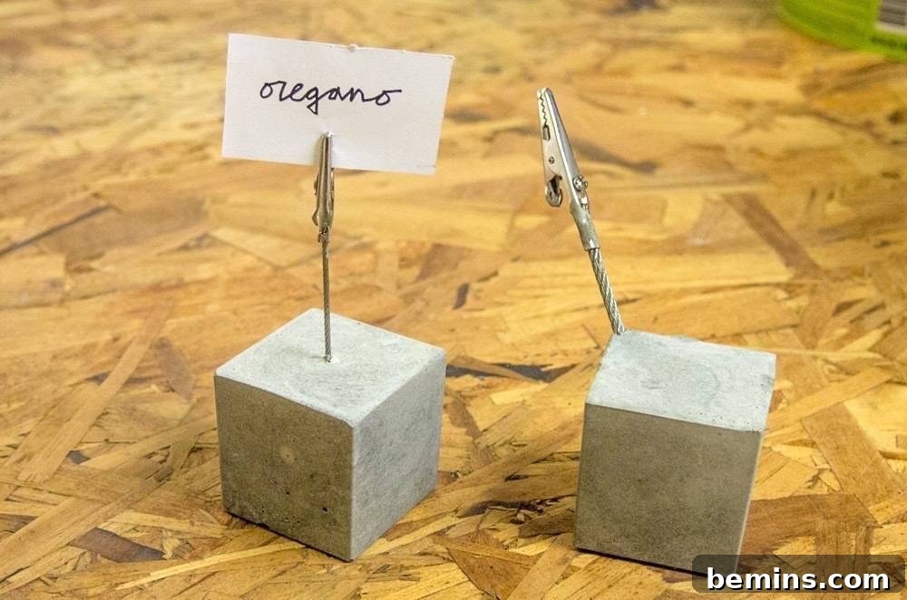 Concrete Cube Holder with Message