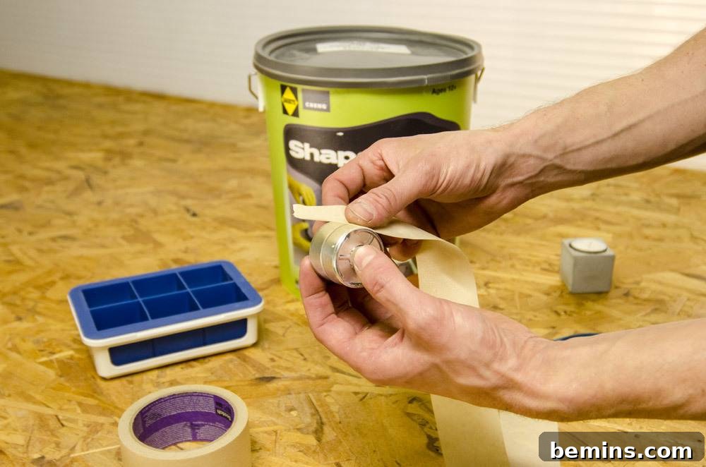 Unrolling Masking Tape