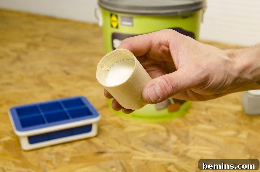 Holding Container with White Substance