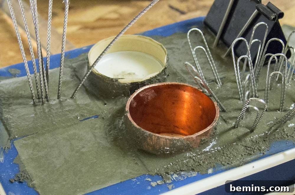 Concrete Cubes Set in a Mold