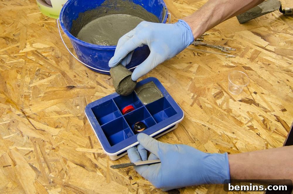 Holding Concrete Cube