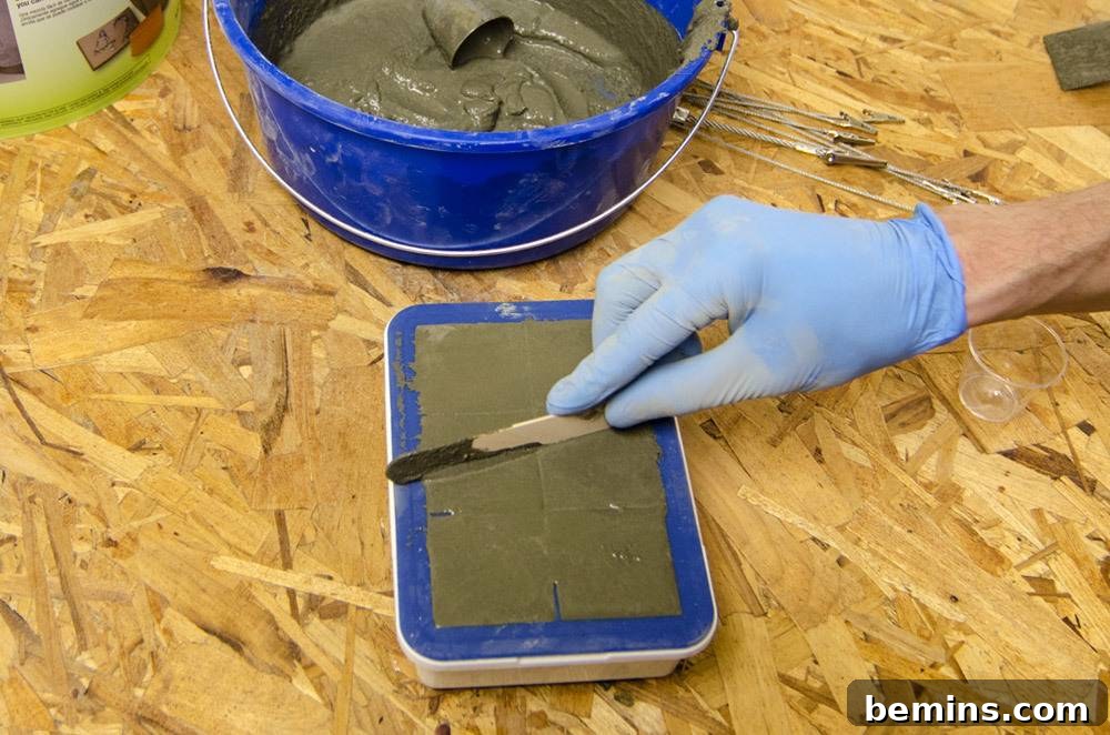 Preparing Concrete Cube