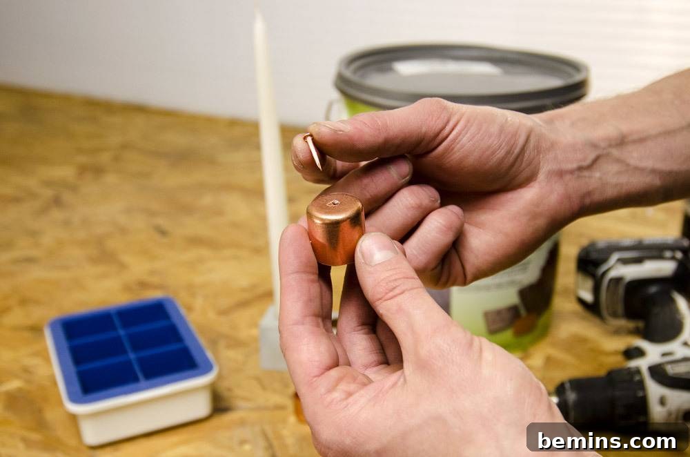 Inserting a Copper Nail