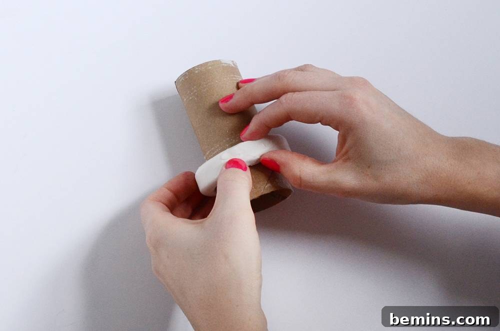 Attaching the ends of the clay