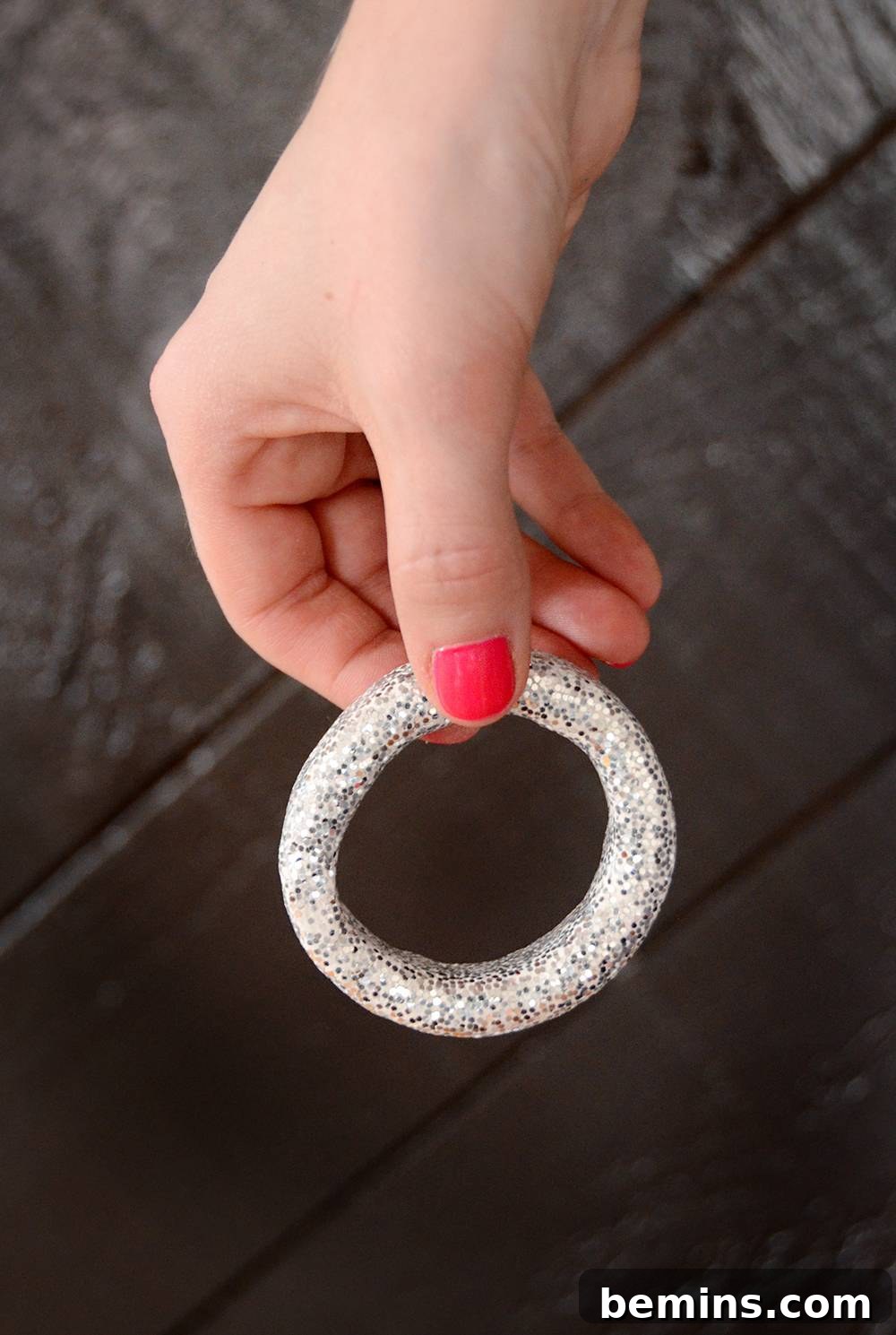 Finished glitter napkin rings