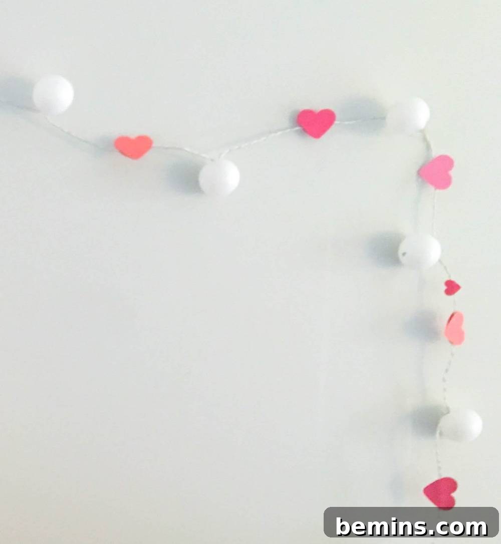 Close up of Valentine's Lights
