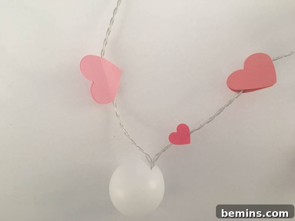 Spacing out heart stickers