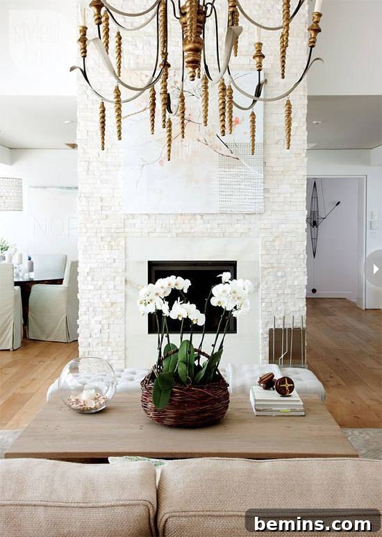 Sophisticated Grey Slate Stone Fireplace