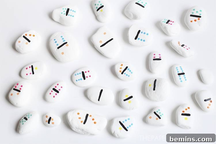 Totally Rockin' DIY Projects: Amp Up Your Creativity 5 A set of handmade rock dominoes, a fun and educational game for all ages.