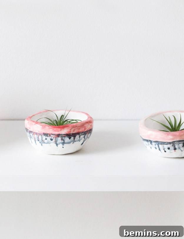 7 Creative DIY Projects to Tackle This Weekend 9 Two small potted plants, showcasing a simple and delightful way to bring greenery into your home with DIY mini plant pots.