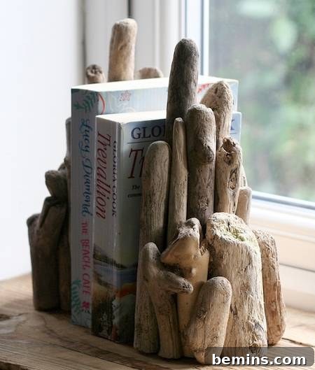 Driftwood Decor: 15 Coastal Style Ideas 6 Driftwood bookends