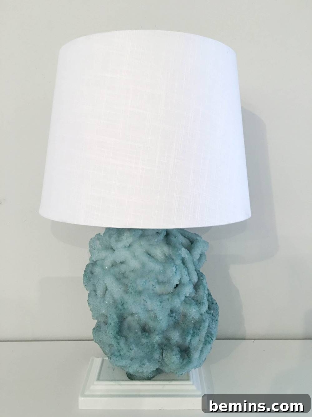 Final Touches on the Assembled DIY Crystal Rock Lamp