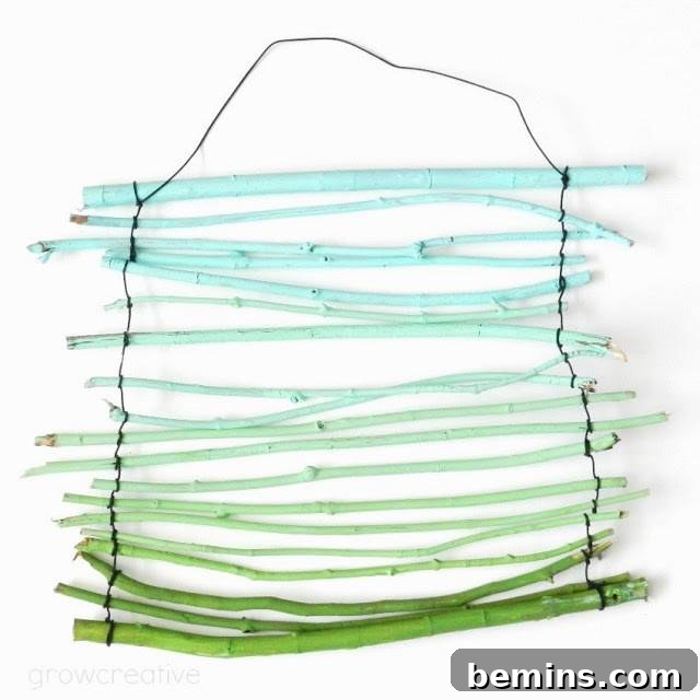 Creative Ways to Decorate Your Home with Twigs 12 DIY Ombre Twig Wall Hanging