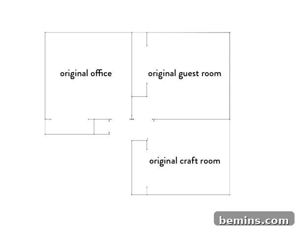 The Art of Less: Crafting a Serene Home Office 3 Original layout of rooms