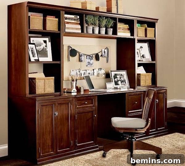 The Art of Less: Crafting a Serene Home Office 5 bridge office desk inspiration