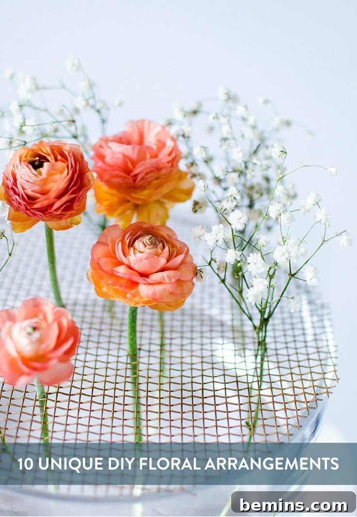 Floral Flair: 10 Inspiring Home Flower Displays 8 Submerged Flower Arrangement
