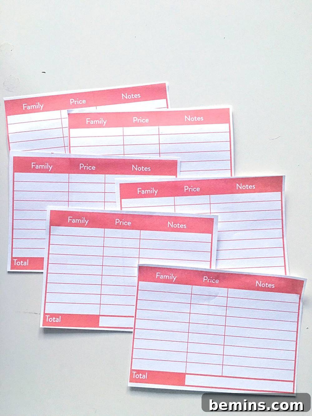 Filling Out a Garage Sale Individual Log Sheet
