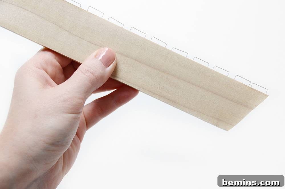Staple spacing detail