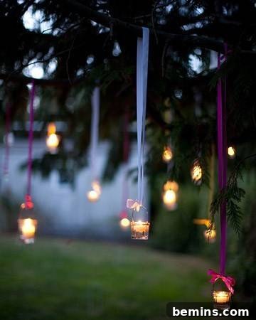 Ribbon-Hanging Tealights