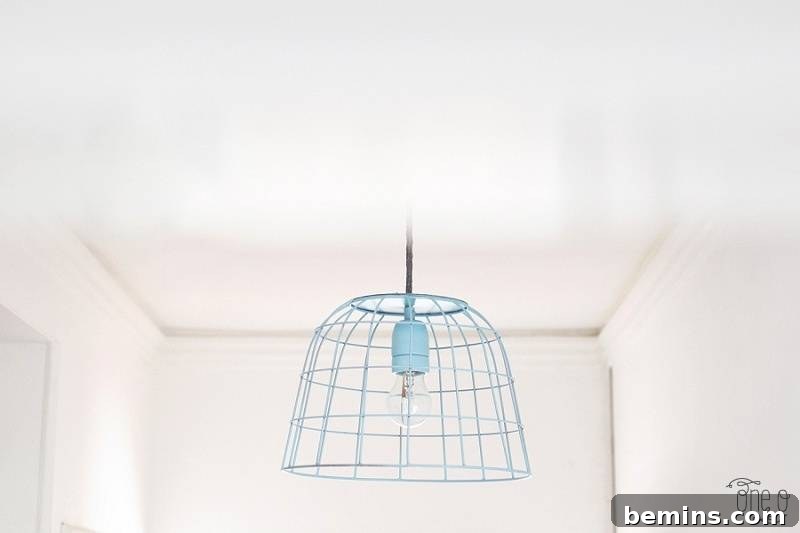 DIY Basket Pendant Light