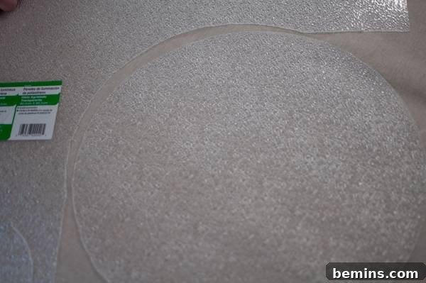 Cut acrylic circle