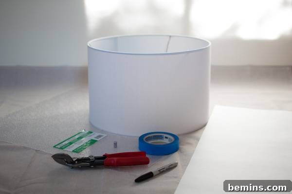 DIY ceiling light fixture materials