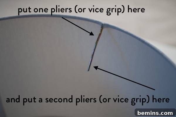 Bending the spider wire to match the flange angle