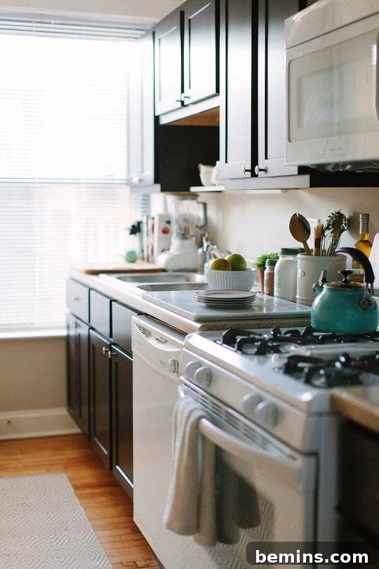 Countertop styling with containers and cutting boards