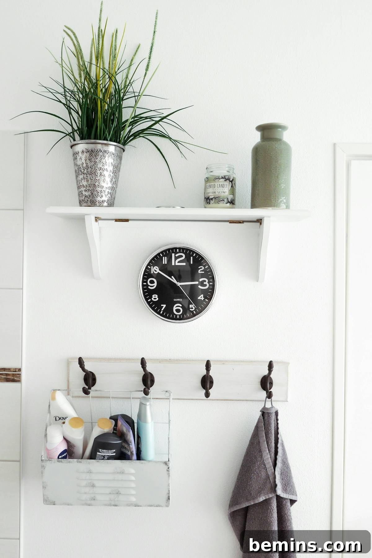8 Ways to Reimagine Your Rental Bathroom 2 White airy bathroom space
