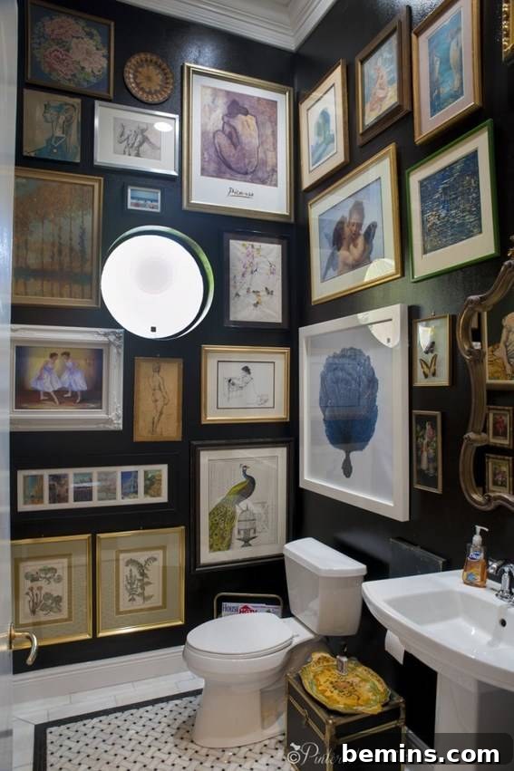 8 Ways to Reimagine Your Rental Bathroom 6 Rental Bathroom wall artwork