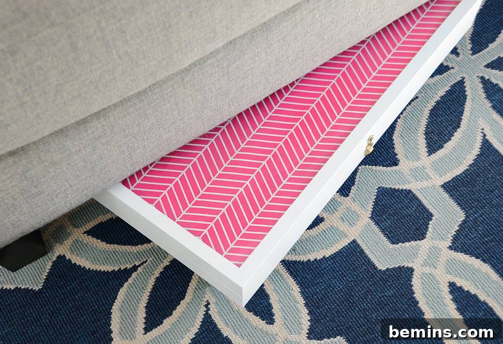 IKEA Hack Rolling Under Bed Storage Box Detail