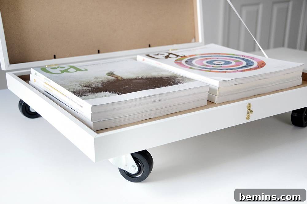 Rolling Under Bed Storage Box with Decorative Paper