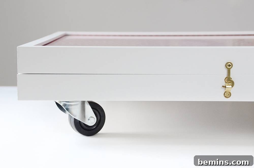 Finished IKEA Hack Rolling Under Bed Storage Box