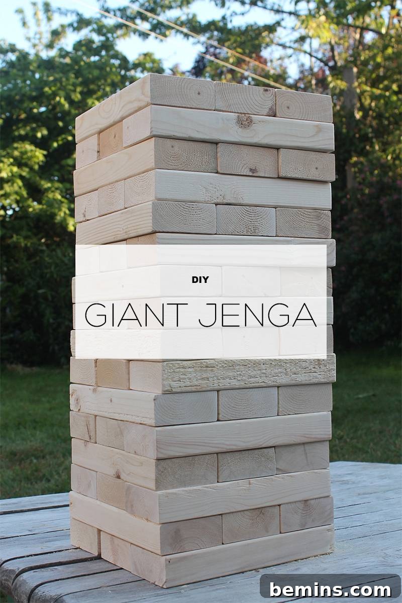 Spring Fever: Outdoor Entertaining Made Easy 6 Life-size Jenga game in an outdoor setting