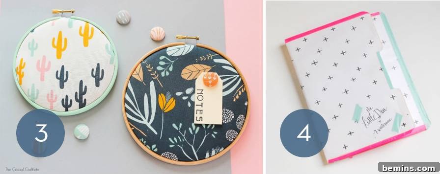 Office Bliss: 10 DIY Organization Hacks 4 Embroidery Hoop Memo Boards