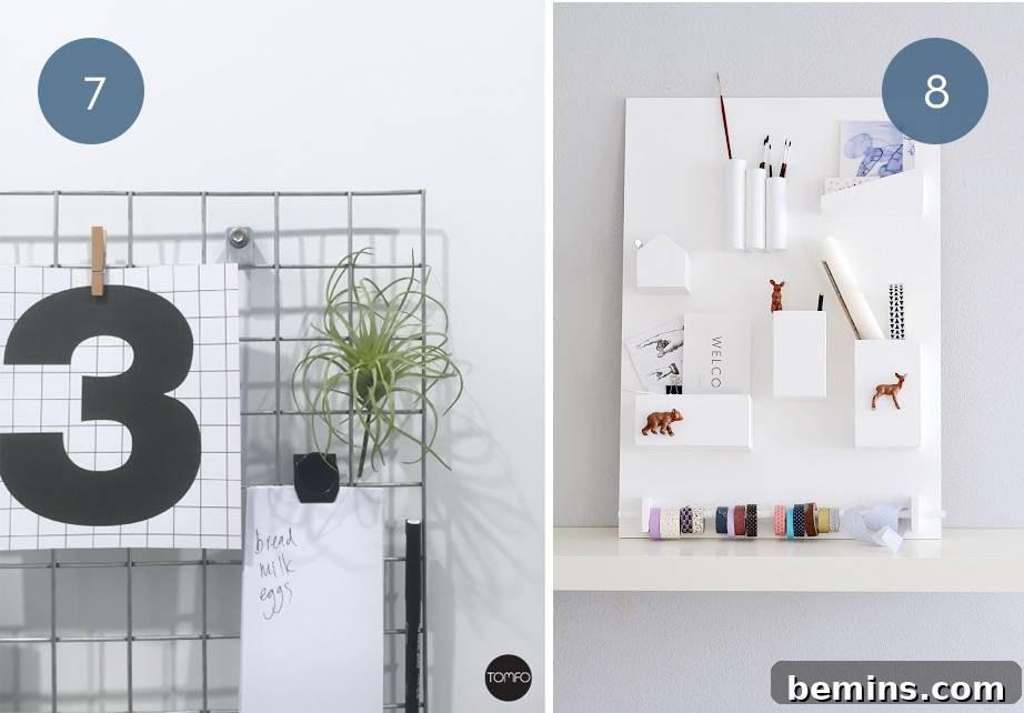 Office Bliss: 10 DIY Organization Hacks 6 Wire Mesh Organizer DIY