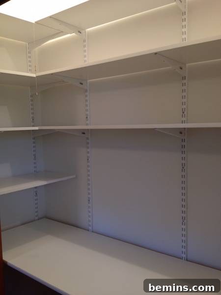 Corner of Maven's Craft Cubby with Shelving