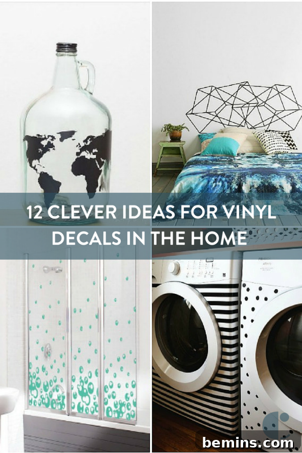 12 clever ideas for vinyl decals in the home