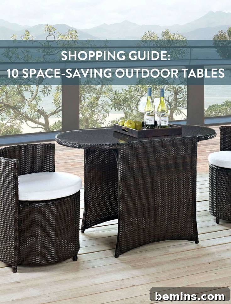 Space-Saving Outdoor Tables