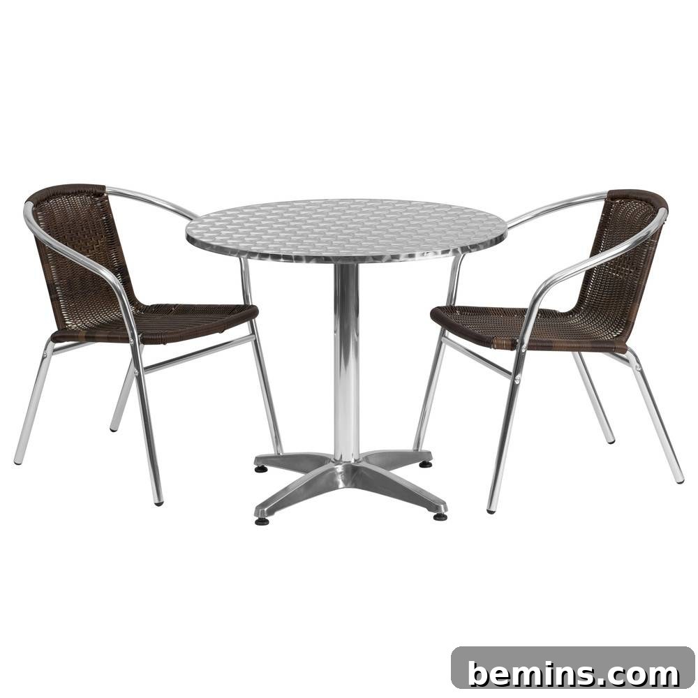 Small Round Bistro Set for Balconies and Patios