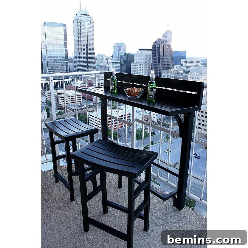 Balcony Bar Table for Small Outdoor Spaces